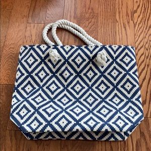 Summer & Rose blue and white beach bag